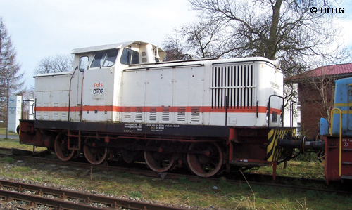 Diesel locomotive D-02 (ex V 60) of Fels-Werke<br /><a href='images/pictures/Tillig/96148.jpg' target='_blank'>Full size image</a>